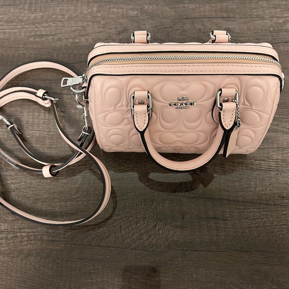 NWT- Coach Mini Rowan Crossbody Bag in Signature Leather - Picture 3 of 7